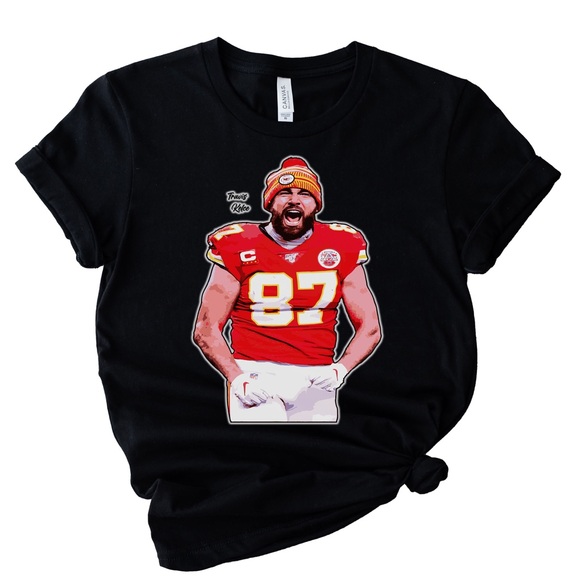 NWOT Kansas City Chiefs Travis Kelce Unisex Medium Football T Shirt 100% Cotton - Picture 1 of 1